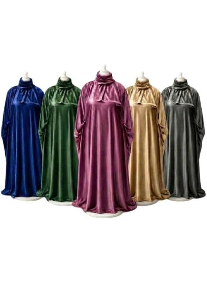 Abaya Isdal - Premium Velvet Material, One Size Roomy and Comfortable - Perfect for Tarawih Prayer, Guest Reception, Ramadan and Mother's Day Gifts - Available in Multiple Colors. - Image 2